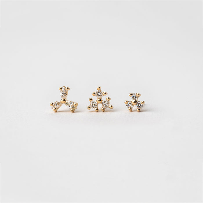 עגילי שבשבת יהלומים