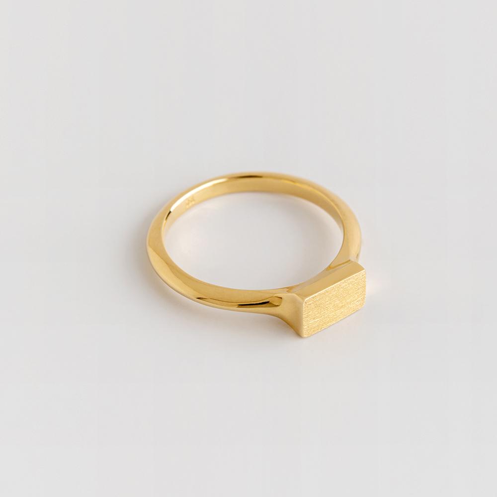 טבעת חוט באגט זהב