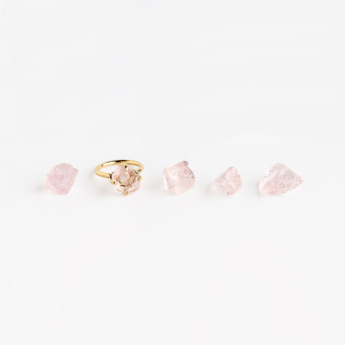 טבעת מורגנייט גולמי