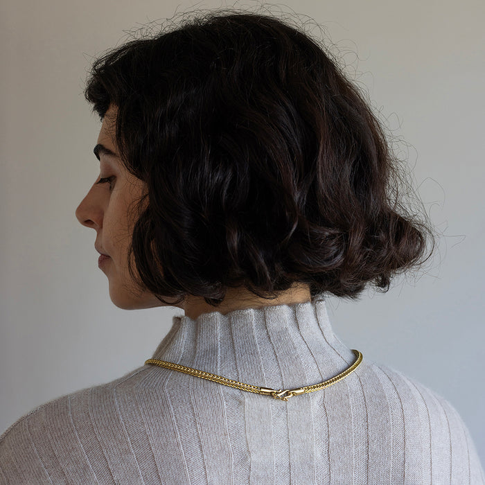 שרשרת חיטה עבודת יד (18 קראט זהב)