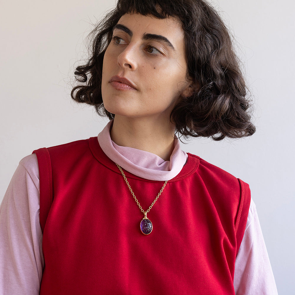 תליון אמטיסט גדול