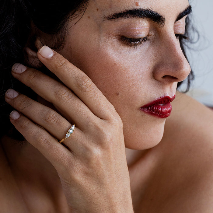 טבעת שלושה יהלומים