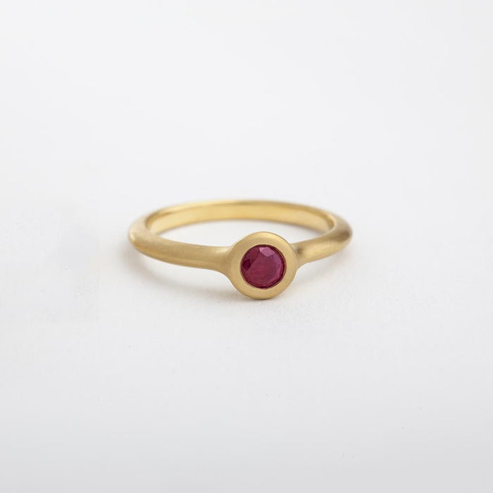 טבעת חוטית רובי עגולה (עבה)