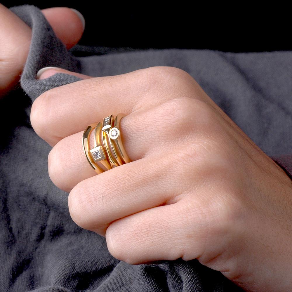 טבעת יהלום (באגט קטן)