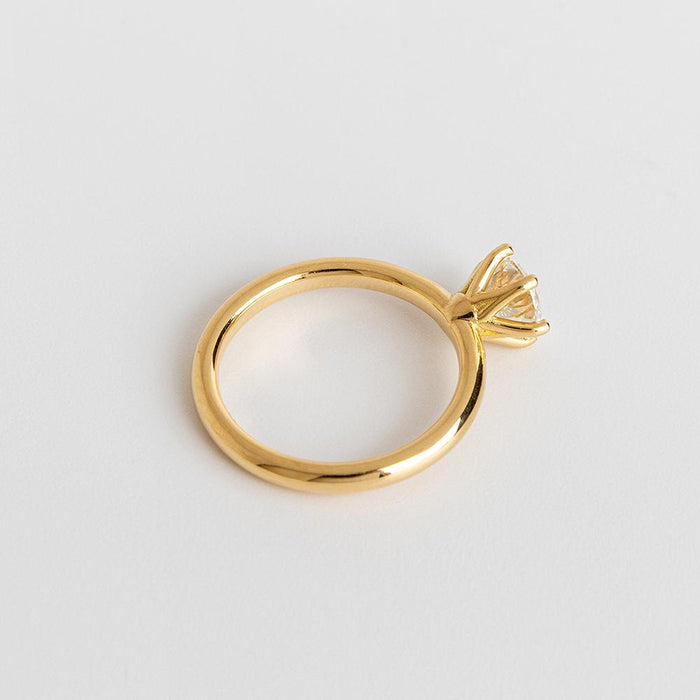 טבעת סוליטר יהלום 1 קראט