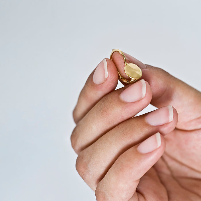 עגילי ענני זהב תלויים