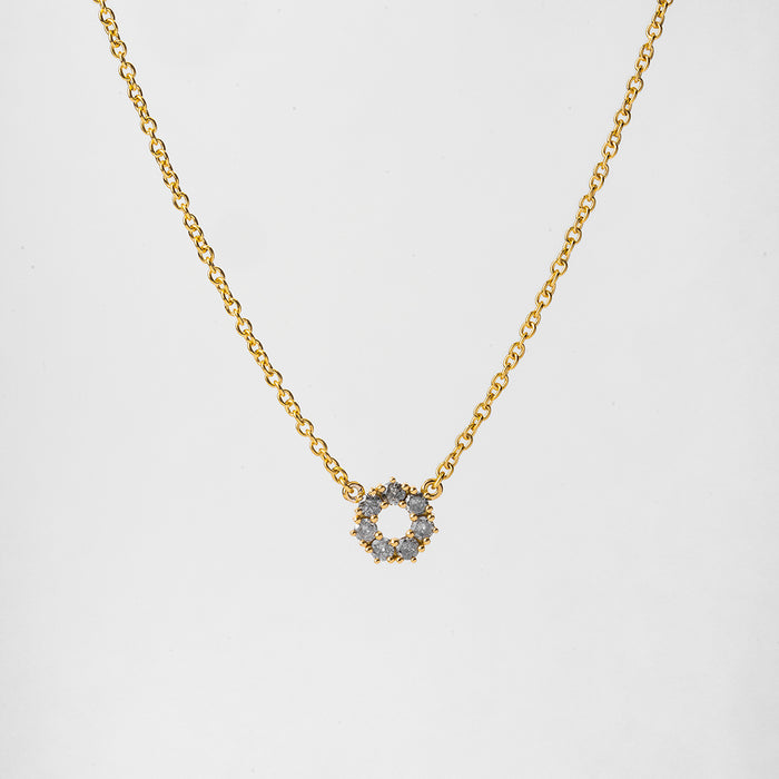 תליון זר יהלומים אפורים