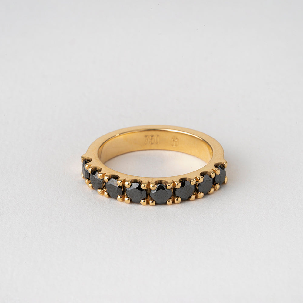 טבעת נצחית יהלומים שחורים גדולים (1.2 TCW)