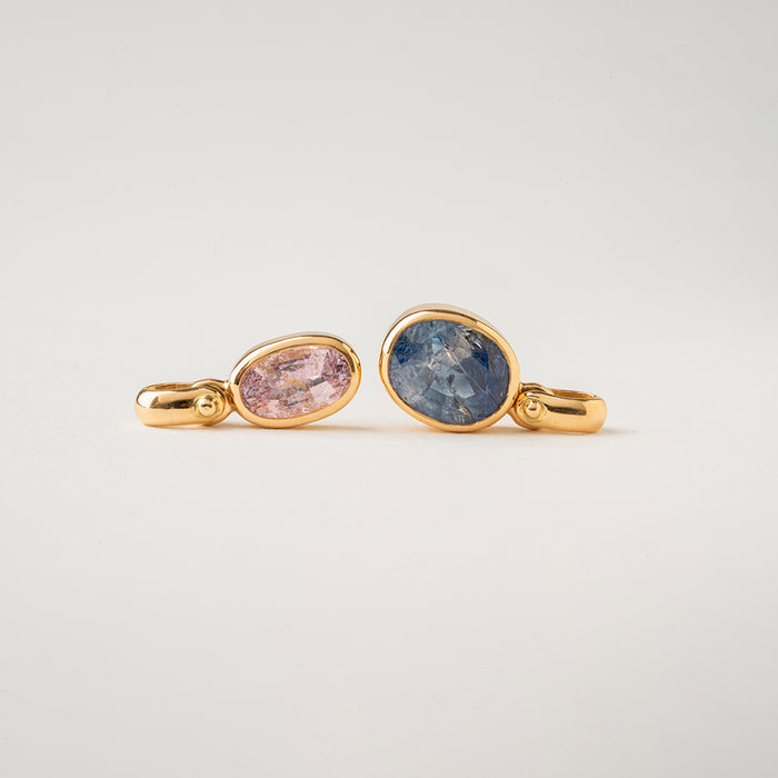 תליון ספיר כחול (אובל רחב)