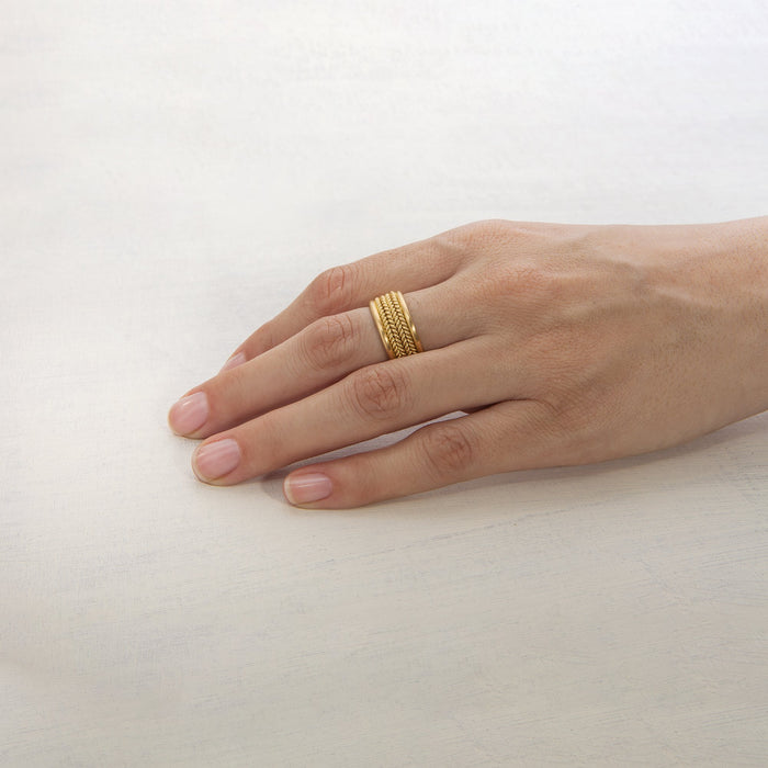 טבעת צמות (2 שורות)